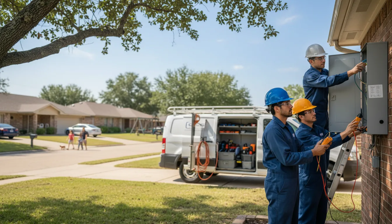 Certified electrician providing emergency electrical services in Blue Grass, IA